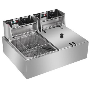 Karl Home 12 Liter 2 Basket Indoor Turkey Fryer with Timer - 1 of 4