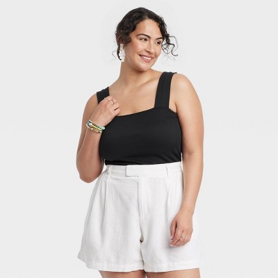 Women's Slim Fit Ribbed Tank Top - A New Day™