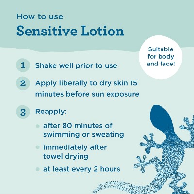 Blue Lizard Sensitive Mineral Sunscreen Lotion - SPF 50+ - 5 fl oz: Whole Body, No Fragrance Added, Vegan