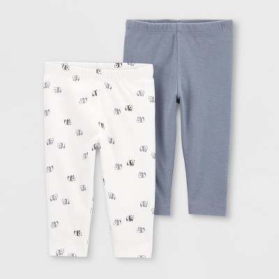 Image of Carter's Just One You® Baby 2pk Panda Pants - Gray 9M