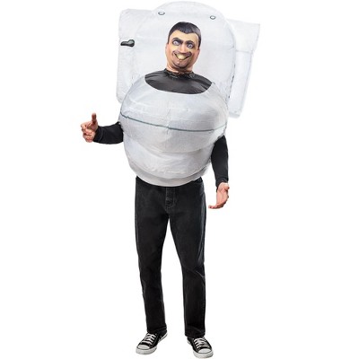 Rubies Men's Skibidi Toilet Inflatable Costume with Mask- One Size Fits Most