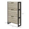 RISOKEYS Industrial Shoe Cabinet with 3 Flip Drawers,Freestanding Shoe Storage Cabinet for 15 Pairs,Narrow Slim Shoe Rack for Entryway,Hallway - 3 of 4