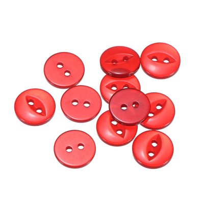 Unique Bargains Round Resin 2-Hole Fish Eye Craft Replacement Sewing Button 10 Pcs