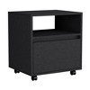 Sapphtopaz Nightstand with Open Storage Rack Bedside Table Night Stand for Bedroom, Living Room - 3 of 4