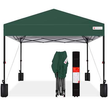 Best Choice Products 12x12ft Easy Setup Pop Up Canopy w/ 1-Button Setup, Wheeled Case, 4 Weight Bags