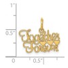 Black Bow Jewelry 14k Yellow Gold Together Forever Charm or Pendant, 18mm - 4 of 4