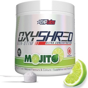 EHPlabs OxyShred Non Stimulant Pre Workout Powder & Fat Burner - Caffeine & Sugar Free Preworkout Energy Powder - Mojito, 60 Servings - 1 of 4