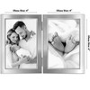 Americanflat Hinged Picture Frame with Wide, Beveled Molding and Shatter-Resistant Glass - Metal Picture Frame Displays Two Photos - 2 of 4