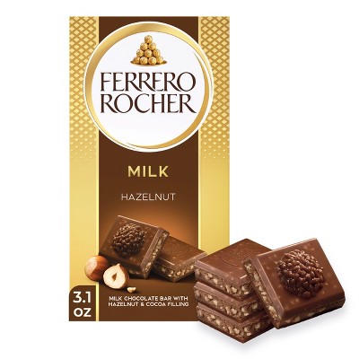 Ferrero Rocher Milk Chocolate Hazelnut Candy Bar - 3.1oz