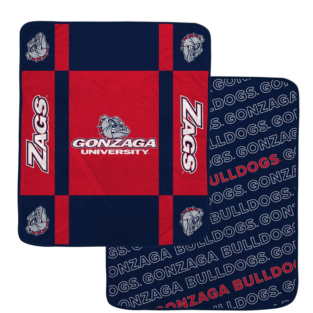 Photos - Duvet NCAA Gonzaga Bulldogs Reverse Block Double Sided Ultra Cozy Blanket