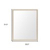 HomeRoots 32" Tan Framed Bathroom Vanity Mirror - 3 of 4