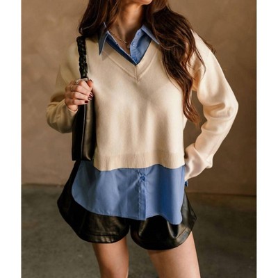Women's Audrey Collar Long Sleeve Top - How Very Loved