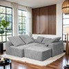 111" Modular Sectional Sofa with Adjustable L-Shaped Design, Velvet Sectional Sofa for Living Room, Large Sectional Sofa for Family Spaces-Koiai - 2 of 4