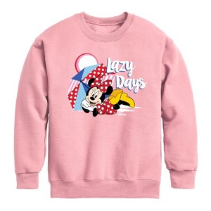 Boys' - Disney - Minnie Mouse Graphic Long Sleeve Fleece Sweatshirt - 1 of 4