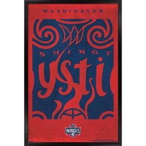 Trends International WNBA Washington Mystics - Logo 25 Framed Wall Poster Prints - 1 of 4