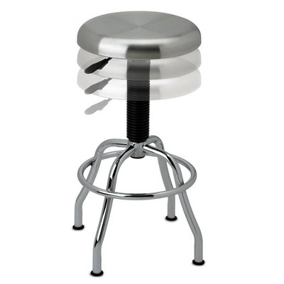 ErgoSwivel Modern Silver Stainless Steel Adjustable Lab Stool