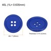 Unique Bargains Resin Craft Snap Round Flat 4-Hole Sewing Buttons 50 Pcs - 2 of 4
