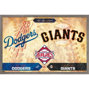 Trends International MLB Rivalries - Los Angeles Dodgers vs San Francisco Giants Framed Wall Poster Prints - 1 of 4