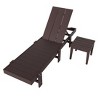 WestinTrends Ashore Modern Poly Reclining Chaise Lounge With Wheels plus side table included - 2 of 4