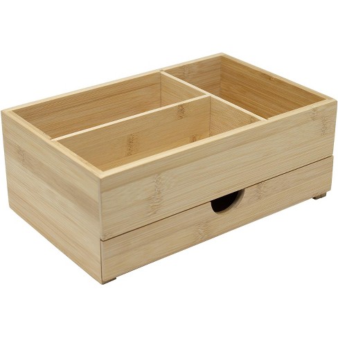 Sorbus Bamboo Desktop Organizer With Pull-out Drawer : Target