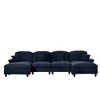 Modular L-Shaped Sectional Sofa with Flared Arms & Movable Ottoman - 3 of 4
