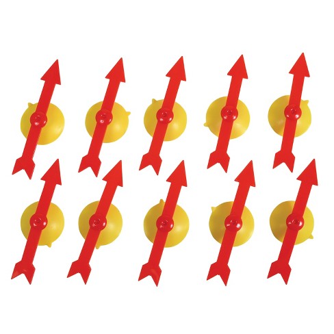 Edxeducation® Suction Spinners - Set Of 10 - Arrow Spinner For