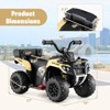 Costway 6V Toddler Ride On Electric Car ATV with Lights & Music & USB Port Storage Box Toy Car Red/Blue/Khaki/Green/Pink - 3 of 4