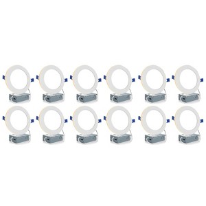 Itopfox 12 Pack LED Canless Recessed Lighting with Night Light, 5CCT Selectable Ultra-Thin Ceiling Lights, Dimmable Wafer Downlight ETL&FCC - 1 of 4