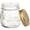 Bormioli Rocco Quattro Stagioni Mason Jar - One-Piece Twist Top Lid, Beehive Motif - Embossed Glass Container, BPA-Free, Made in Italy - 4 of 4