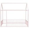 CAVINAS Twin/Full Size Bed Frame with House Roof & Fences,Metal Floor Bed for Kids Room,Bedroom - 4 of 4