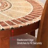 Collections Etc Beautiful Elasticized Edge Stretch Fit Vinyl Table Cover - 3 of 4