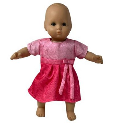 Doll Clothes Superstore Pink Sparkle Dress Fits 15-16 Inch Baby Dolls