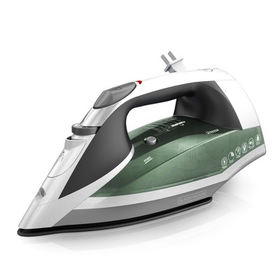 BLACK+DECKER Vitessa Advanced Steam Iron, ICR2020, Even Steam Nonstick Soleplate, Auto Shutoff, Tangle-Free Retractabel Cord, Green