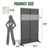 SEVOBAL Patio Decorative Screens 6 Piece Patio Privacy Paged Patio Decorative Screens Patio Screen Decorative for Yard, Black, 45.47"*15.75"*72.05" - 3 of 4