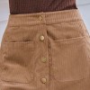 Women's Retro-Inspired Corduroy Button-Front Mini Skirt - Cupshe - image 4 of 4