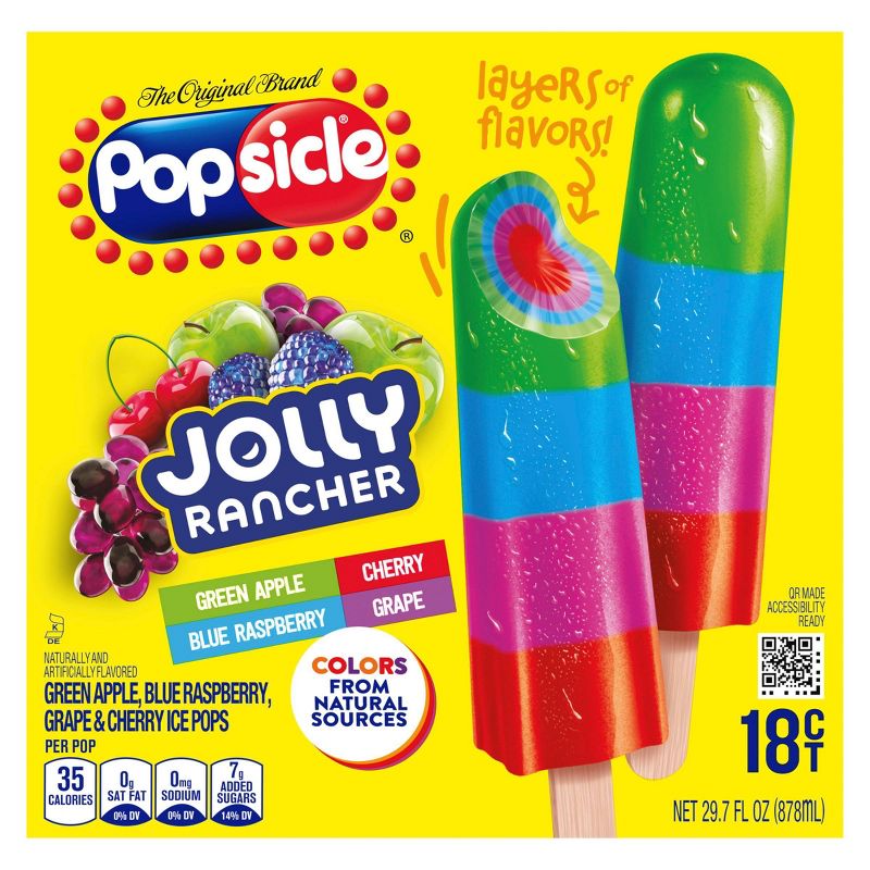 Popsicle Jolly Rancher Ice Pops - 18pk, 3 of 8