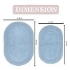 Double Ruffle Collection Bathroom Rugs Set, Washable Rug, Extra Soft and Absorbent bath Rug, Kitchen Mat, Bath Mat Set,Non-Slip, 2 Pcs Set(M+L), Blue - 3 of 4