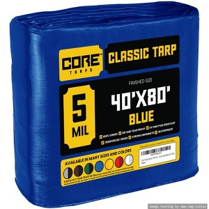 Core Tarps Heavy Duty 5 Mil Tarp Cover, UV Resistant, Rip Proof for Roof, Camping, Patio, Pool, Boat - 1 of 4