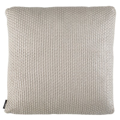 Tickled Knit Palewisper Square Throw Pillow Gray - Safavieh