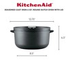 KitchenAid Cast Iron 6qt Round Dutch Oven Pre-Seasoned: Black, Oven-Safe, Gas & Electric Compatible, 13.3" Diameter - 2 of 4