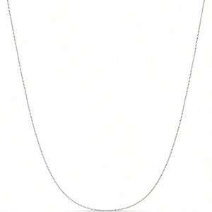 Sterling Silver Thin 0.8mm Box Chain Necklace Simple and Fashionable, Suitable for Women's Daily Wear - 1 of 4