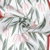 INSPIRE CHIC Women's Floral Printed Flowers Long Silky Satin Neck Scarves 1Pc - 4 of 4