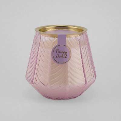 12oz Etched Glass Jar Candle Canopy Orchid - Opalhouse™