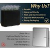 Wallowa Weather Resistant Metallic Heavy Duty Planter Box with Removable Shelf and Drainage Holes Black - 3 of 4