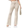 Wikineon Womens Beach Cover Up Pants Boho Crochet Knit High Waist Drawstring Sheer Hollow Swim Pant Swimwear - 3 of 4