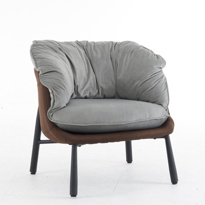 Karl Home Velvet  Lounge Chair Accent Chair