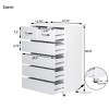 Accent Cabinet Modern with 6 Drawers and Adjustable Legs for Bedroom 27.56in-3irtyhousy - 4 of 4