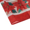 Unique Bargains Christmas Place Mats Leaves Flowers Flax Red Green 11.8"x17.7" 2 Pcs - 4 of 4
