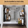TROPOW Under Sink Storage Organiser, 2 Tier Carbon Steel Pull Out Cabinet Organizer Rack with Sliding Basket, Under Sink Slide Out Storage Shelf - 4 of 4
