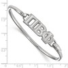 Black Bow Jewelry Sterling Silver Pi Beta Phi Greek Life Bangle Bracelet 6 Inch - 2 of 3